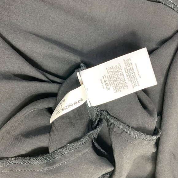 Express Black Ruffle Tie Wrap Dress XL Petite Sleeveless Spaghetti Strap Smocked - Picture 7 of 13